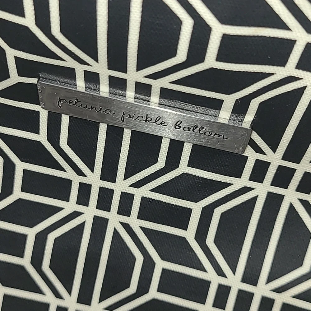 Petunia Pickle Bottom Black and White Geometric Baby Bag